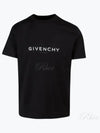 Men's Reverse Logo Round Slim Short Sleeve T-Shirt Black - GIVENCHY - BALAAN 2