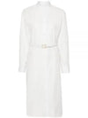 Cotton Poplin Midi Dress White - FENDI - BALAAN 2