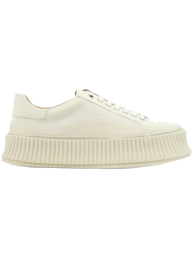 Canvas Platform Low Top Sneakers White - JIL SANDER - BALAAN 1