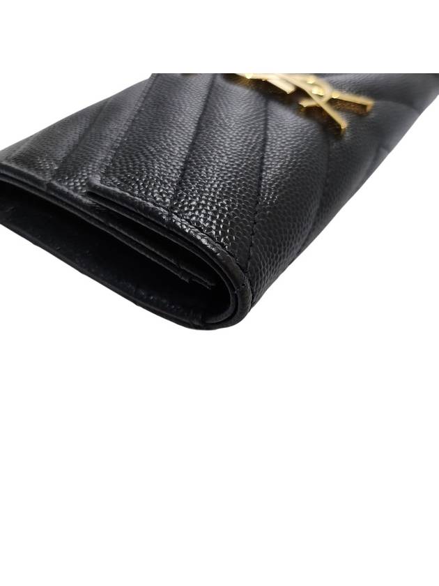 414404 Monogram Envelope Gold Logo Card Business Wallet - SAINT LAURENT - BALAAN 6