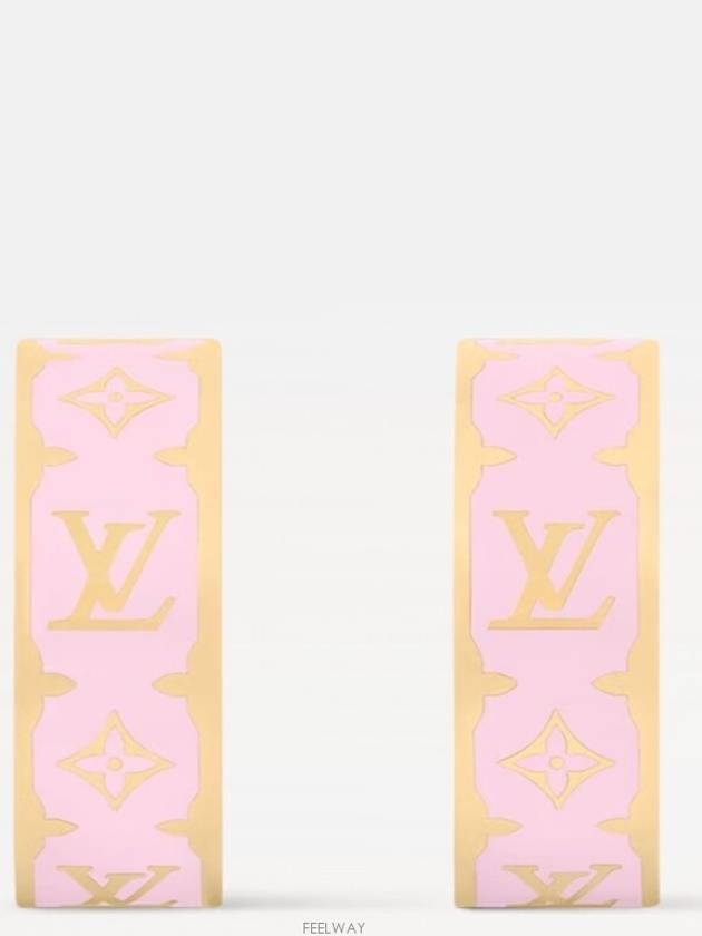 Nanogram Enamel Earrings Pink - LOUIS VUITTON - BALAAN 3