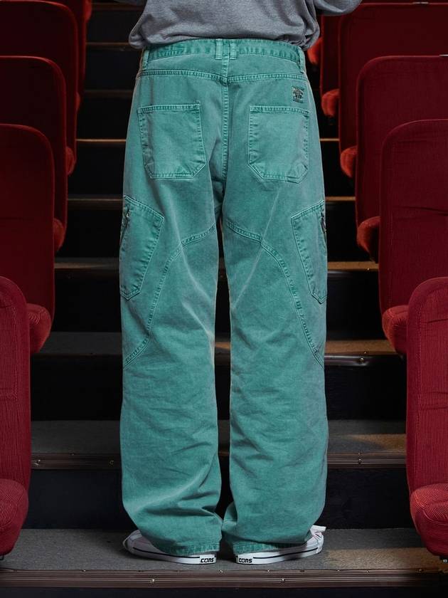 Dye zip cargo pants emerald - UNALLOYED - BALAAN 4