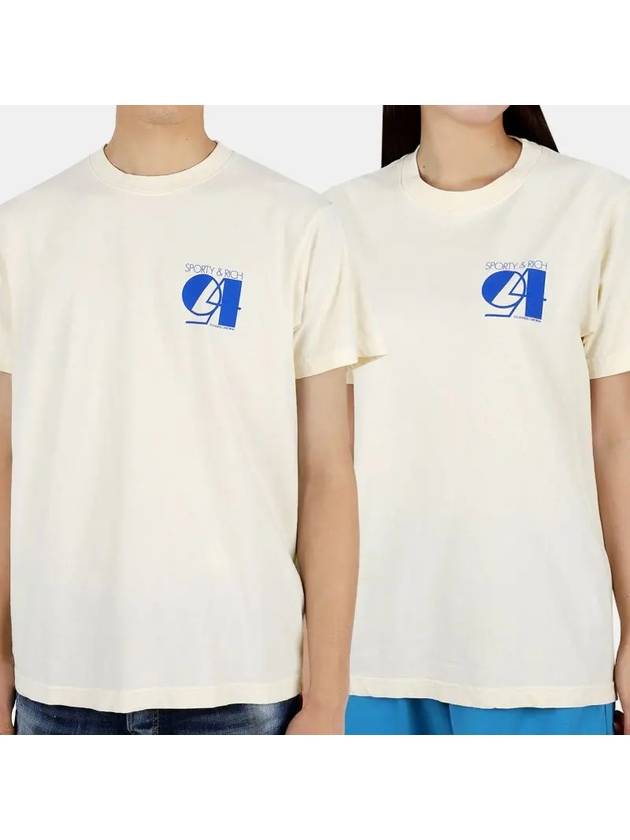 Studio Logo Print Short Sleeve T-Shirt Cream - SPORTY & RICH - BALAAN 2