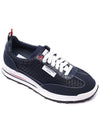 Heavy Athletic Mesh Tech Runner Low Top Sneakers Navy - THOM BROWNE - BALAAN 4