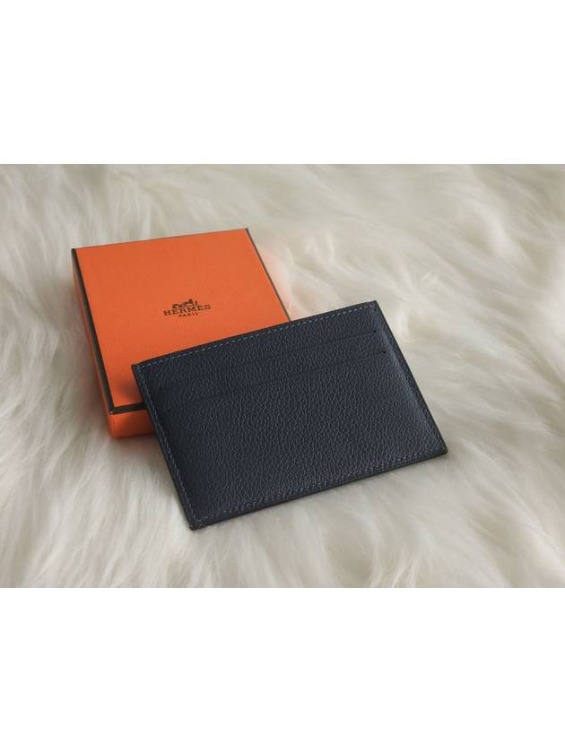 Citizen Twill Card Wallet Slot Holder Navy H085285CA AB - HERMES - BALAAN 4