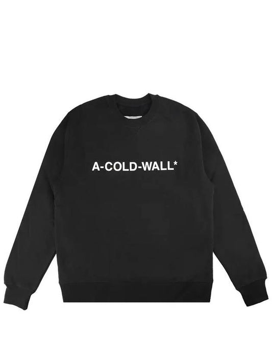 ACWMW082 BLACK Essential Logo Sweatshirt - A-COLD-WALL - BALAAN 1