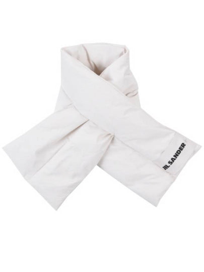 Logo Quilting Padding Down Muffler White - JIL SANDER - BALAAN 2