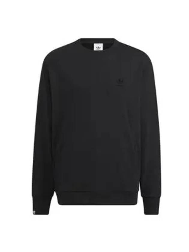 Original Essentials Crew Neck Long Sleeve T-Shirt Black - ADIDAS - BALAAN 1