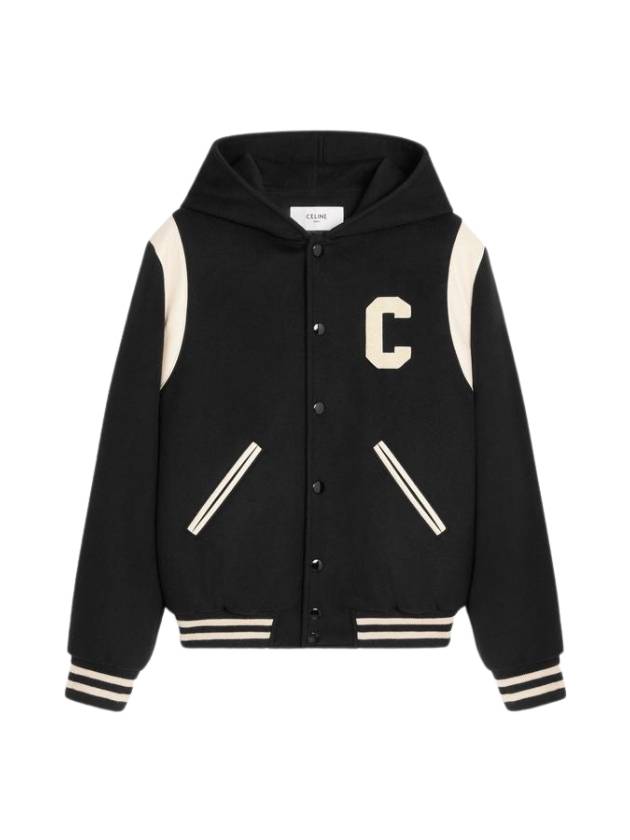 Teddy Cashmere Wool Hooded Jacket Black - CELINE - BALAAN 1