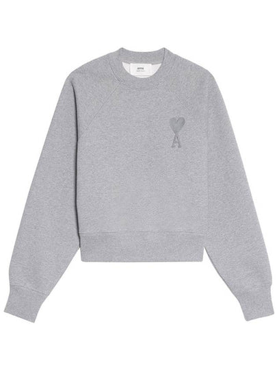 Big Heart Logo Sweatshirt Grey - AMI - BALAAN 2