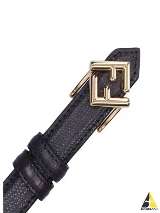 Diamond Reversible Leather Belt Brown - FENDI - BALAAN 2