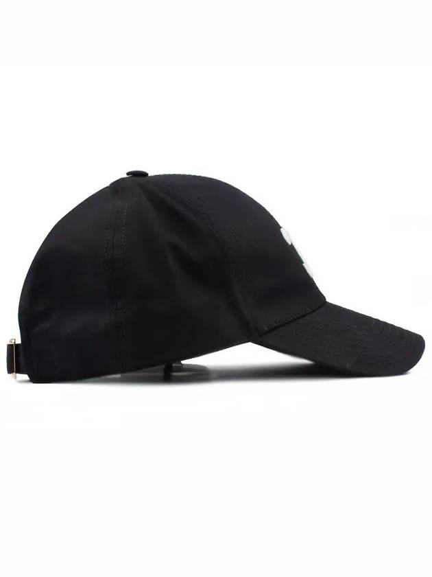 Triomphe Logo Cotton Ball Cap Black - CELINE - BALAAN 3