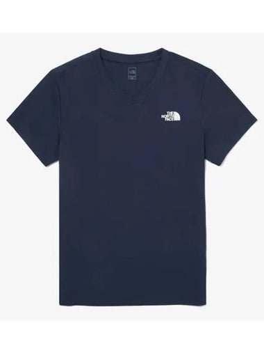 The North Face NT7UQ37B Women s Recovery Short Sleeve V Neck Tee - THE NORTH FACE - BALAAN 1