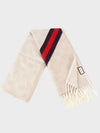 GG Web Wool Muffler Ivory - GUCCI - BALAAN 6