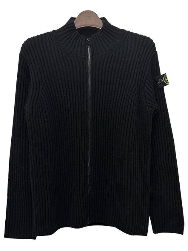 Kids Waffen Patch Zip up Cardigan 6 8 Black 7916512C2 V0029 - STONE ISLAND - BALAAN 2