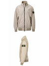 Garment Dyed Crinkle Reps Nylon Zip-up Jacket Beige - STONE ISLAND - BALAAN 5