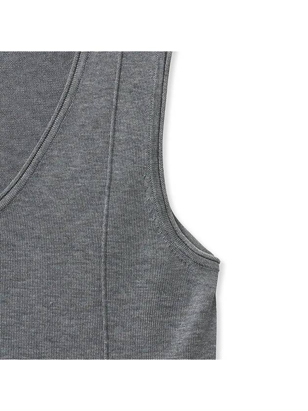 Pintuck Knit Vest Grey - NOIRER FOR WOMEN - BALAAN 6