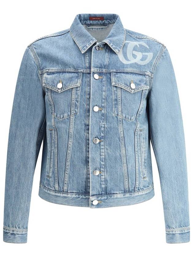 Laser Double G Denim Jacket Blue - GUCCI - BALAAN 2