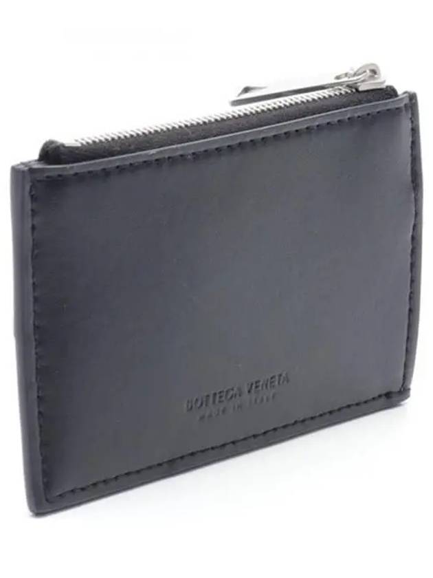 Intrecciato Silver Plated Pouch Key Holder Black - BOTTEGA VENETA - BALAAN 3