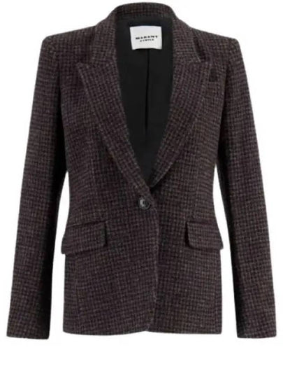 Kerstin Single Breasted Virgin Wool Blazer Jacket Brown - ISABEL MARANT - BALAAN 2