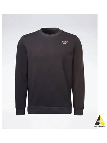 Small Vector Brushed Sweatshirt Black HG4445 - REEBOK - BALAAN 1