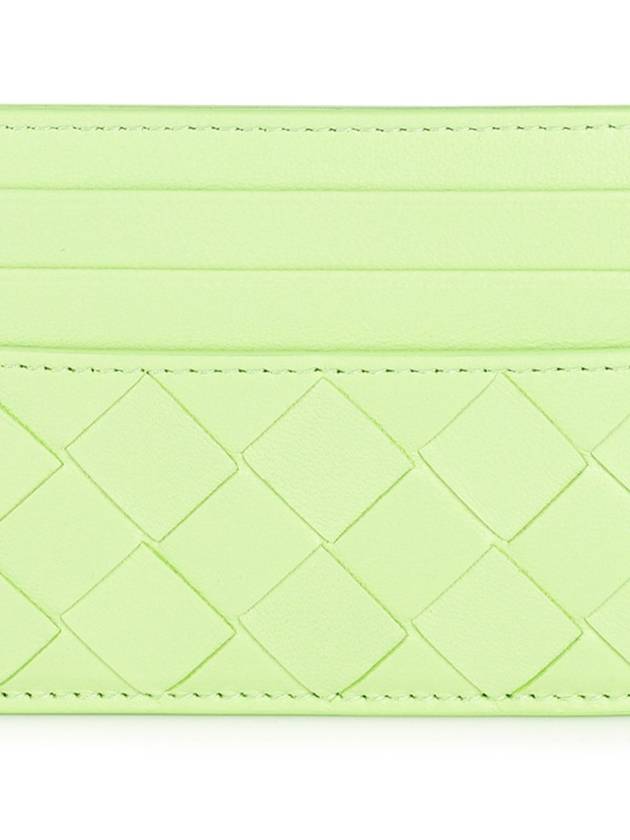 Intrecciato Leather Card Holder Green - BOTTEGA VENETA - BALAAN 3