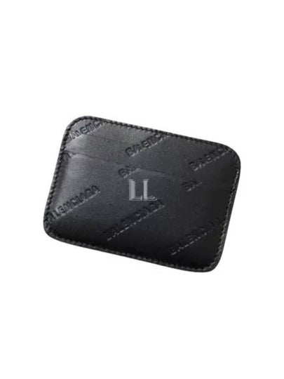 Embossed Logo Card Wallet Black - BALENCIAGA - BALAAN 2