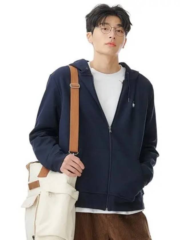 Double knit full zip hoodie navy - POLO RALPH LAUREN - BALAAN 2