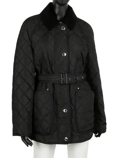 Diamond Quilted Nylon Jacket Black - BURBERRY - BALAAN 2