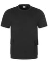 Lens Side Pocket Short Sleeve T-Shirt Black - CP COMPANY - BALAAN 3