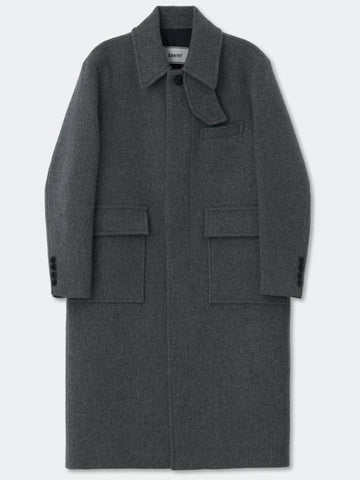 oversized out pocket felt mac coat gray - KINETO - BALAAN 1