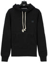 Face Patch Logo Hoodie Black - ACNE STUDIOS - BALAAN 2