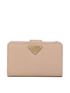 Small Saffiano Half Wallet Pink Beige - PRADA - BALAAN 1