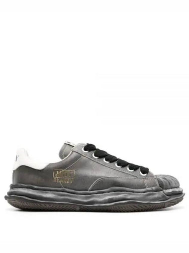 Blakey OG Sole Leather Low Top Sneakers Black - MIHARA YASUHIRO - BALAAN 1