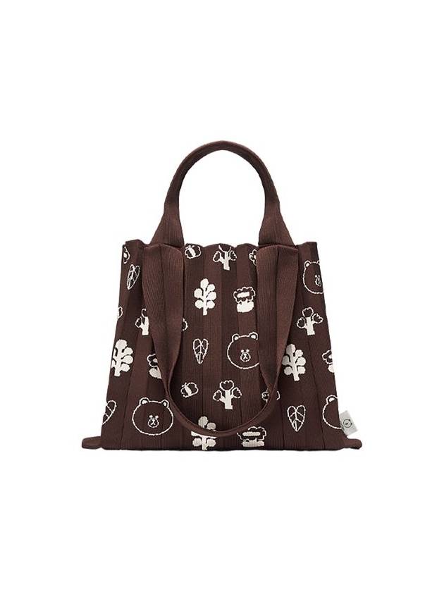 Line Friends Edition Two Way Shopper Bag Chocolate - PLEATSMAMA - BALAAN 3