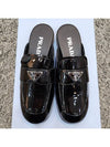 Triangle Logo Patent Leather Mules Black - PRADA - BALAAN 4