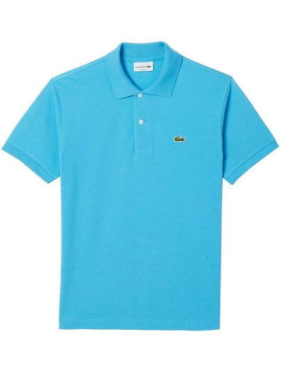 Men's Logo Classic Fit Cotton Short Sleeve Polo Shirt Light Blue - LACOSTE - BALAAN 2