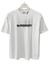 Logo Print Short Sleeve T-Shirt White - BURBERRY - BALAAN 2