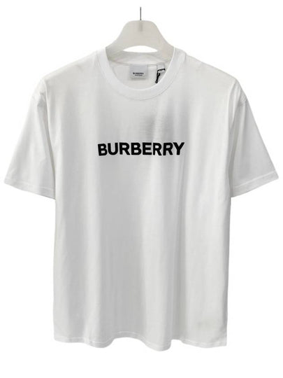 Logo Print Short Sleeve T-Shirt White - BURBERRY - BALAAN 2