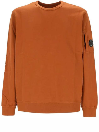 Light Fleece Crew Neck Sweatshirt Bombay Brown - CP COMPANY - BALAAN 2