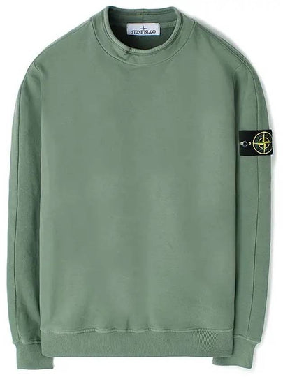 Stretch Cotton Fleece Mock Turtleneck Sweatshirt Sage Green - STONE ISLAND - BALAAN 2