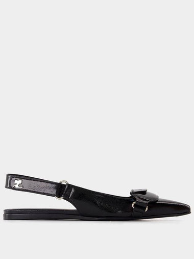 Sling Back Racer Vinyl - Courreges - Leather - Black - COURREGES - BALAAN 1