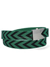 Chevron Buckle Belt Green - BOTTEGA VENETA - BALAAN.