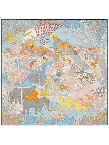 Le Carnaval Des Animaux 90 Scarf Bleu - HERMES - BALAAN 1