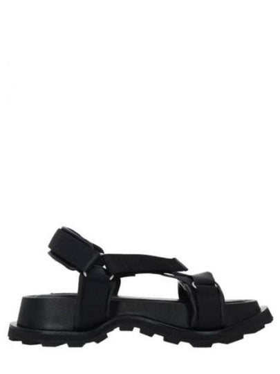 Platter Velcro Platform Sandals Black - JIL SANDER - BALAAN 2