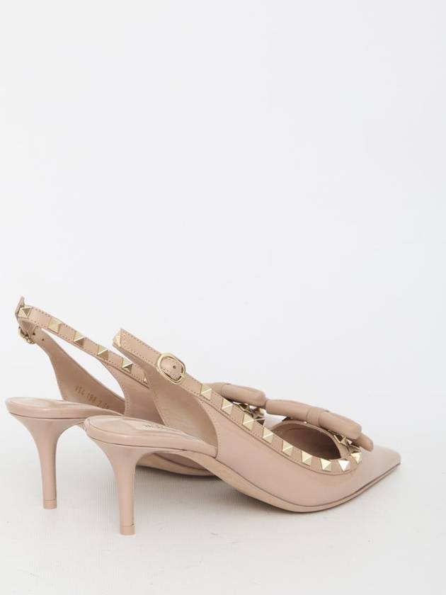 Rockstud bow slingback heel pink - VALENTINO - BALAAN 4