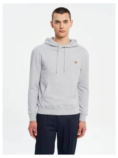 Men s Foxhead Patch Regular Hooded Sweatshirt Hoody Light Gray Melange Domestic Product GM0024021421957 - MAISON KITSUNE - BALAAN 1