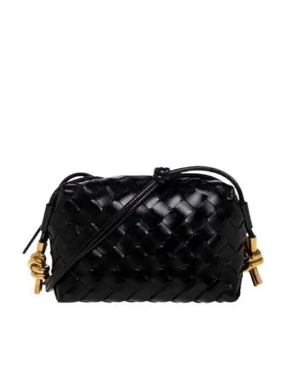 Intrecciato Loop Camera Mini Shoulder Bag Black - BOTTEGA VENETA - BALAAN 2