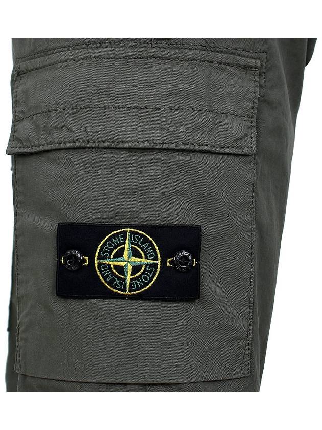 Supima Cotton Twill Stretch TC Straight Pants Green - STONE ISLAND - BALAAN 6