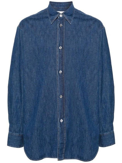 Clark chambray denim long sleeve shirt indigo - STUDIO NICHOLSON - BALAAN 2